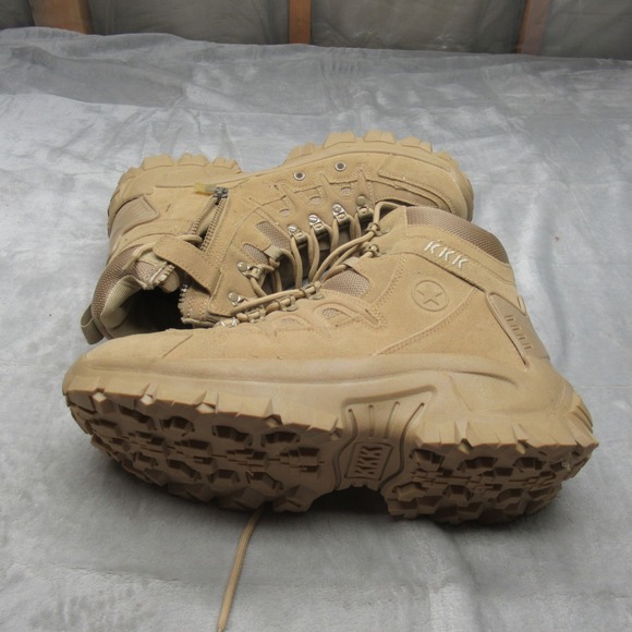 KKK Mens Tactical Combat Boot 13US 47EU Beige Zipper Lace Up Rugged Outdoor NEW? main image 4